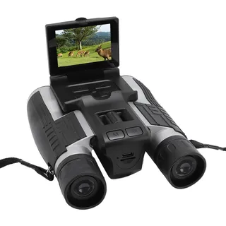 jelquix Digitales Fernglas mit Kamera, 12x32 Fernglas mit Speicherkarte, Einfach zu Fokussieren, für Erwachsene, 8X Zoom & IPS-Bildschirm