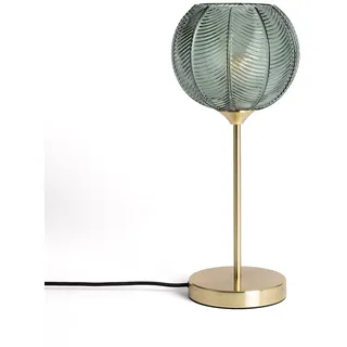 LEDKIA Tischlampe Metall und Glas Klimt Grün | Klassisches und elegantes Design, Metall und Glas, kompatibel mit E27-LED-Glühbirne, ideal für den Innenbereich