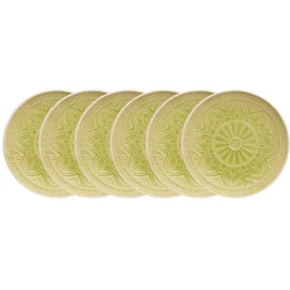 BUTLERS Frühstücksteller Sumatra Ø21 cm Hellgrün 6er Set