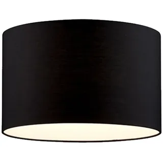 TRIO Leuchten Lampenschirm aus Stoff Ø 40cm für E27 Fassung, großer Stoffschirm rund für Stehlampen, Bogenlampen, Hängelampe schwarz