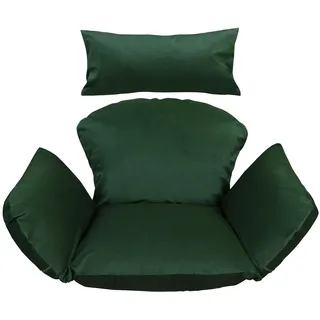 Ferocity Hängesessel Kissen, Polster, Auflage für Polyrattan/Rattan Indoor Hängeschaukel, Hängekorb, Schaukel Korb, Rückenkissen in der Farbe Grün [114]