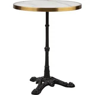 Blumfeldt Bistrotisch Beistelltisch Ø 57,5 cm Gold/Weiß