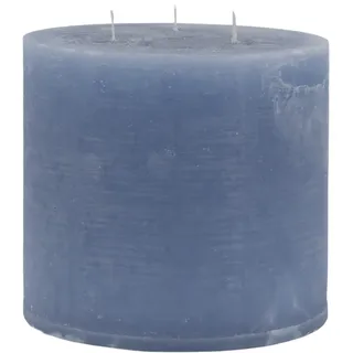 Chic Antique Macon 3-Docht-Stumpenkerze, H15/Ø 15 cm sky blue