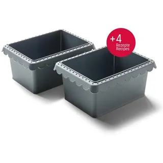 Coolinato Brotbackform 3 in 1 Silikon Universalschüssel grau