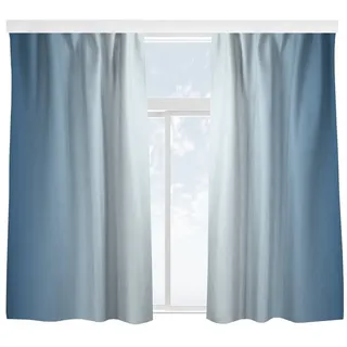 Bilderdepot24 Vorhang Gardine Abstrakt Modern Blauer Vertikaler Farbverlauf Türvorhang (2 St), Multifunktionsband, blickdicht, Samt, Schiebegardinen Jugendzimmer Küche Schlafzimmer Schiebevorhang blau 130 cm x 200 cm
