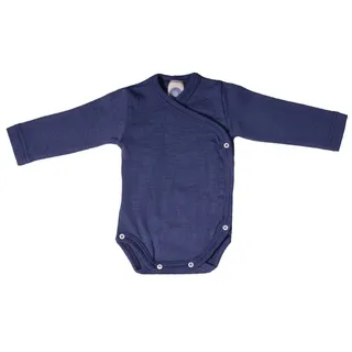 cosilana Wickelbody langarm - Flauschige Baby-Kleidung für kinderleichtes Wickeln, Kuscheliger Wolle-Seide-Mix, GOTS-zertifiziert & 100% regional produziert - 50-56