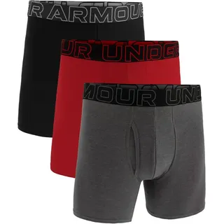 Under Armour Performance Cotton Boxershorts grau/schwarz S 3er Pack
