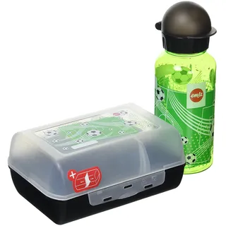 Emsa Kinder Trinkflasche & Lunchbox Fußball transparent,