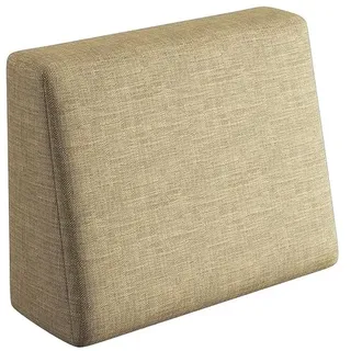 sunnypillow Palettenkissen für Gartenmöbel - Rückenkissen 60x40x20/10cm - Rückenpolster für Bett und Sofa - Palettenpolster, Gartenpolster für Palettenmöbel - Lounge Kissen mit abnehmbarem Bezug Beige