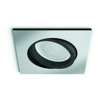 Philips Hue White & Col. Amb. LED Einbauspot Centura, eckig, dimmbar, 16 Mio. Farben, steuerbar via App, kompatibel mit Amazon Alexa (Echo, Echo Dot)