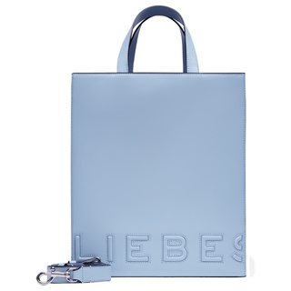 Shopper LIEBESKIND BERLIN "Paperbag M PAPER BAG LOGO CARTER" Gr. B/H/T: 29 cm x 34 cm x 15 cm, blau (breath) Damen Taschen Handtaschen
