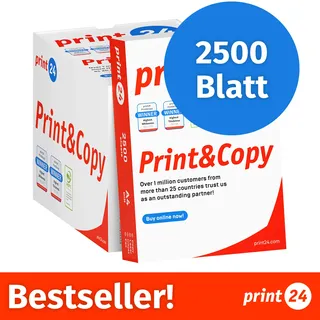 Druckerpapier Kopierpapier 2500 Blatt 5 x 500 A4 Premium Hochweiß CIE 160 Testsieger PEFC zertifiziert