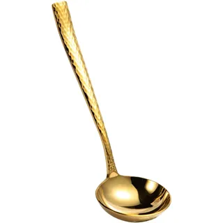 IMEEA Soßenkell gehämmert 18/10 Edelstahl Schöpflöffel Spiegelpolieren Schöpfer spülmaschinengeeignet 19 cm (Gold)