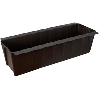 BURI 6 Euro-Paletten Blumenkästen-Einsätze inkl. Bewässerungsmatte | 37,3cm Braun | Pflanzkasten für Europalette Palette | Balkonkasten | Blumentopf | aus stabilen Kunststoff | Made in Germany