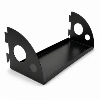 QLS Wandregal Regalsystem aus Stahl Pulverbeschichtet schwarz, Modular, individuell kombinierbar und jederzeit erweiterbar