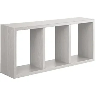 Homemania HOMSAN_022 Tristano Wandregal, Schlafzimmer, Büro-MDF, Eiche Gebleicht, 70 x 30 x 15,5 cm