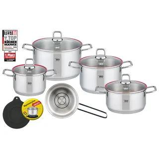 ELO Excellent Topf-Set 6-tlg. 3 x Fleischtopf + Bratentopf + Kasserolle  inkl. Untersetzer