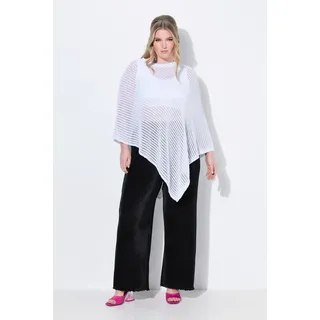 MIAMODA Poncho oversized Glitzer-Strick Weiß 58-64