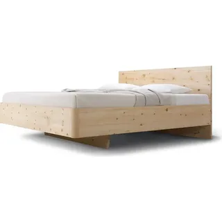 Einzelbett Gardena 140 x 200 cm in Zirbe Natur mit Kopfteil