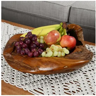 wohnfreuden Dekoschale Holzschale Deko Teak 45 cm lasiert, 1047
