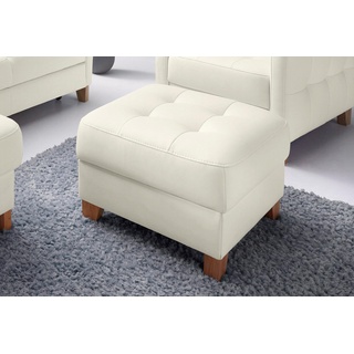 Hocker EXXPO - SOFA FASHION "Elio" Gr. B/H/T: 70 cm x 45 cm x 70 cm, NaturLEDER, Hocker, weiß (alpine weiß) Polsterhocker Hocker