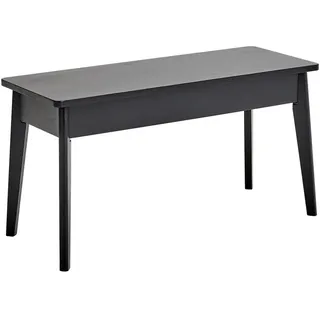 Mid.you Sitzbank, Schwarz, furniert, massiv, 1-Sitzer, 90x47x35 cm, Truhe im Sitz, Esszimmer, Bänke, Sitzbänke