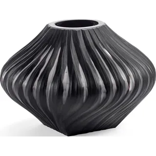 Josephine Glasvase 23,6 cm, schwarz matt