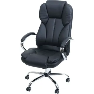 MCW Profi-Bürostuhl Atlanta XXL Chefsessel Drehstuhl US-Version, 150kg belastbar, Kunstleder schwarz