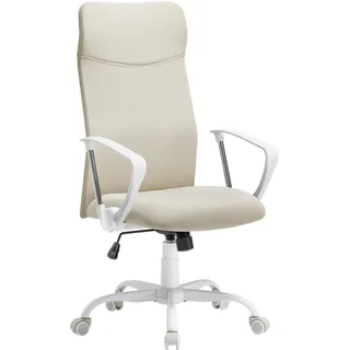 Songmics Drehstuhl Stoff Cappuccinobeige