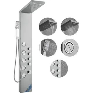 Vevor Duschsäule Duschsystem Grau 1,5 m