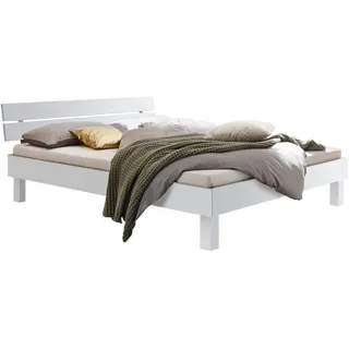 Hasena Prato 120 x 200 cm Fußhöhe 20 cm weiß deckend lackiert