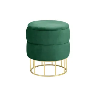 Akord Pouf Elza Samt 37 x 42 cm Grün