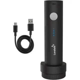 Lavatelli VAC-U-PUMP Vakuumpumpe für Vakuumbeutel Reise, kabellos, USB-C | Starker 25W Motor, nur 127 g, 1500 mAh Akku mit USB-C Kabel, Automatischer Stopp, Für Trolley, Rucksack und Koffer