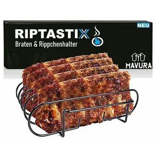 RIPTASTIX Rippchenhalter Bratenhalter Spareribs Steak Kotellet Halter für Grill