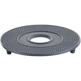 Rosenstein & Söhne Pfannenuntersetzer: Asiatischer Teekannen-Untersetzer aus Gusseisen, 17 cm, schwarz (Topfablage, Topfuntersetzer Metall, Guss)
