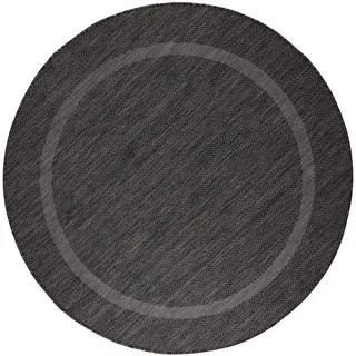 KADIMA DESIGN ALSTER Designer-Teppich 200 x 200 cm Grau/Schwarz
