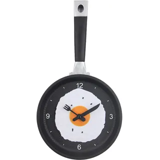Geräuschlose, Eierpfannenförmige Wanduhr, Batteriebetrieben, Für Küche, Schlafzimmer, Wohnzimmer, Rosa