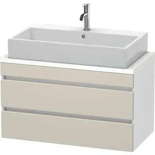 Duravit DuraStyle Waschtisch-Unterschrank DS530809118 90 x 47,8 cm, taupe/weiß matt, für Konsole, 2 Schubkästen