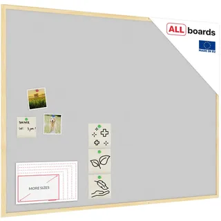 ALLboards Pinnwand 120 x 90 cm Hellgrau