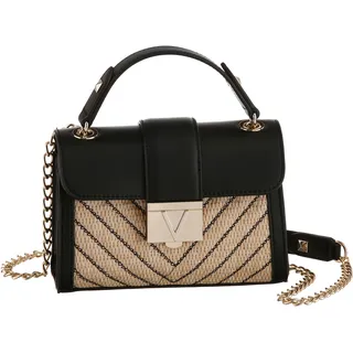 Umhängetasche VALENTINO BAGS "TRIBECA" Gr. B/H/T: 19 cm x 13 cm x 7,5 cm, beige (naturale, nero) Damen Taschen Handtaschen