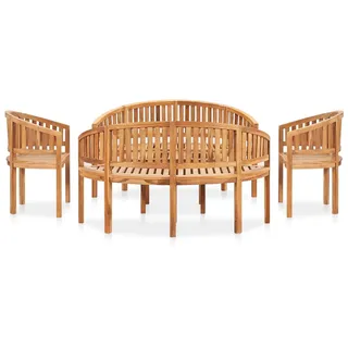 Maison Exclusive - 5-tlg. Garten-lounge-set Massivholz Teak