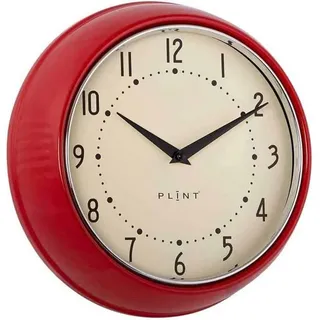Plint Wanduhr Plint Retro Wanduhr Uhr Küchenuhr Dänisches Design rot