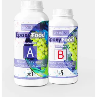 Resin Pro® EPOXY RESIN LEBENSMITTELECHT-9,3 kg: Ideal für Tische, Tabletts, Teller und Untersetzer - Zertifiziert - Kostenlose Handschuhe - 100% Made in Italy