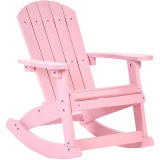 Beliani Muskoka Kinder Garten-Schaukelstuhl 0 x 0 x 0 cm rosa