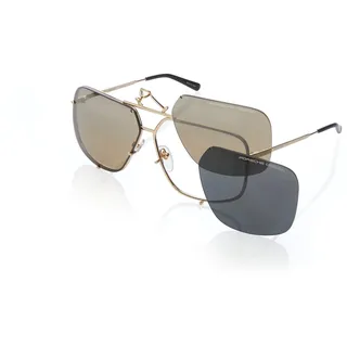 Porsche Design 8928 - mit Wechselgläsern Unisex-Sonnenbrille Vollrand Pilot Metall-Gestell, gold