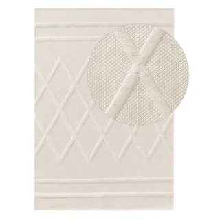 benuta nest In- & Outdoor-Teppich Bonte Cream 80x150 cm - Teppich für Balkon, Terrasse, Garten