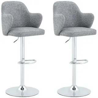 ANYSUN Barhocker 2er-Set, Verstellbare Barhocker, mit Armlehnen, 360° drehbar (moderne gepolsterte Tresenstühle,höhenverstellbare), Perfekt für moderne Küchen, Hausbars und Essbereiche. grau