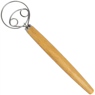 Dänischer Teigbesen Aus Edelstahl Handmixer 13 Zoll Handrührer Manuell Teigbesen Mit Holzgriff Küchenbackwerkzeug Für Brotliebhaber Design Für Einfachen Gebrauch