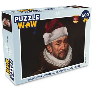 MuchoWow Puzzle Wilhelm von Oranien - Adriaen Thomasz - Weihnachten, 500 Puzzleteile, Foto-Puzzle, Bilderrätsel, Puzzlespiele, Spielzeug 34 cm x 48 cm x 2 cm | Querformat