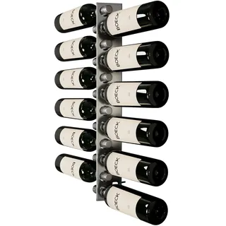 BOECK haengbar 012 Weinregal Wand Metall Edelstahl für 12 Flaschen Wein Flaschenregal Wandmontage Flaschenhalter Hergestellt in Hamburg